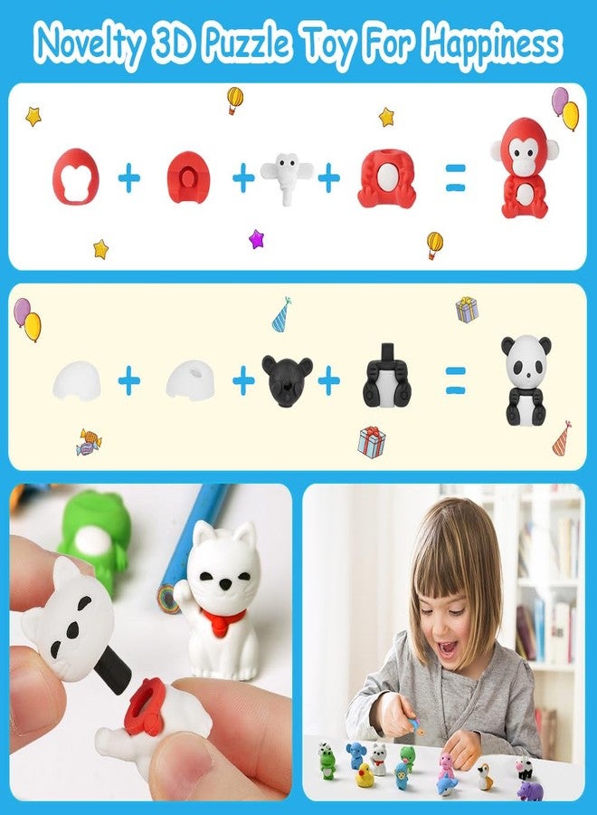 OFFCUP Set of Erasers, 17 Pieces Erasers for Children, Mini Erasers, Animals of Erasers, Children Party Gifts, Gifts for Students and Gadgets End of School Year, Party Accessories - Image 3